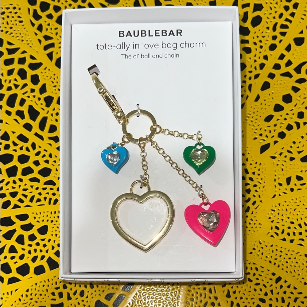 BaubleBar Multicolor Heart Bag Charm